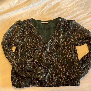 Green shimmer blouse